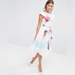 Ted Baker Bromlie Magnolia Stripe Pink Dress